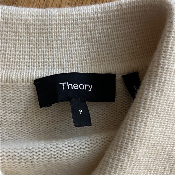 Theory Ivory Knit Button-Up Sweater - Picture 6 of 11